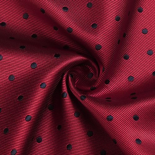 Image of Striped Plaid Polka Dot Mens Tie Formal Necktie Pocket Squares Ties Clips Cufflinks Classic for Men Set