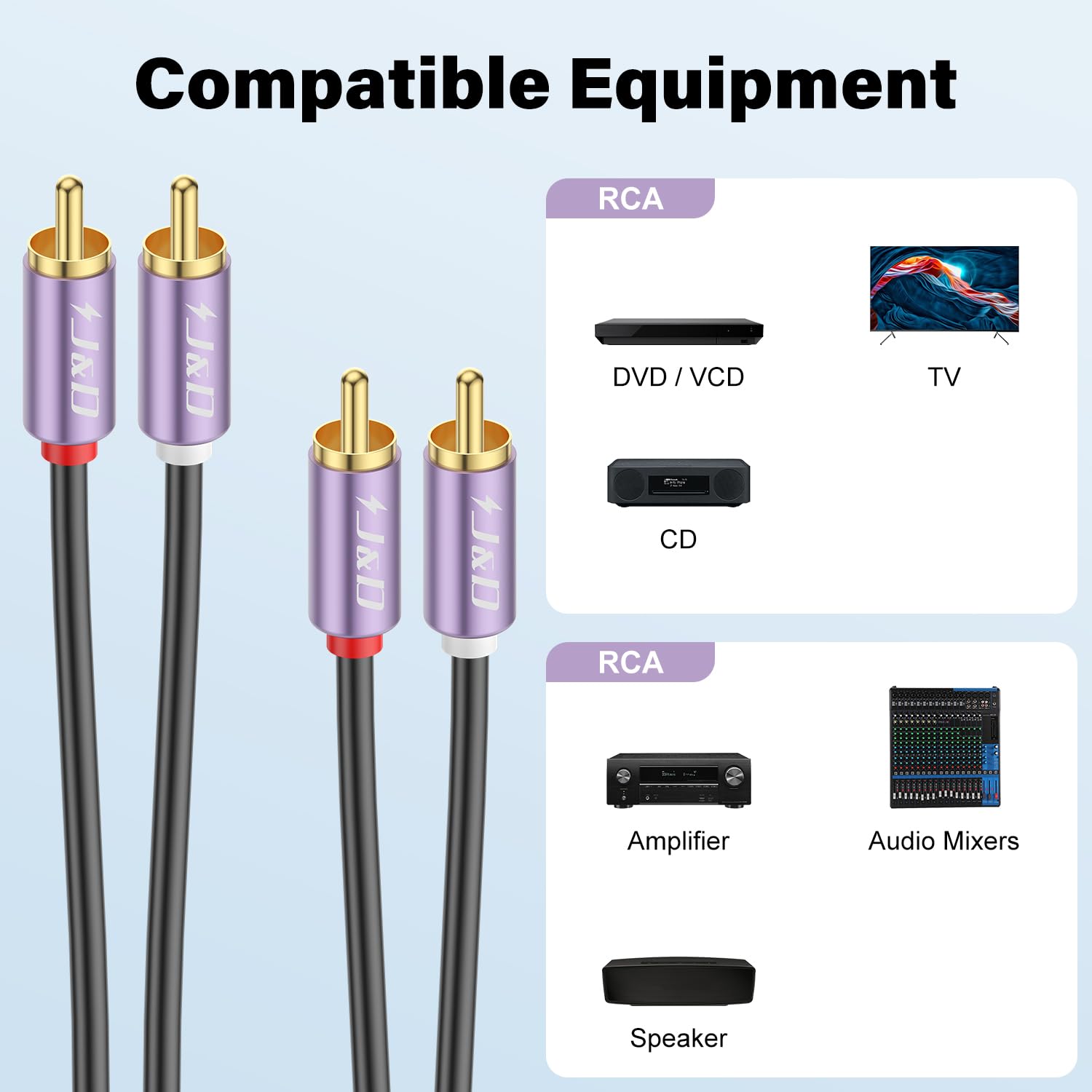 Nedis Stereo-Audiokabel - 2x RCA Male - 2x RCA Male - Verguld - 1.00 m