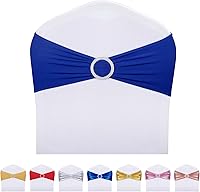 Vista 18 de LEBENGURU Bandas para silla de elastano doradas, 30 lazos elásticos de alta calidad con deslizadores para decoración de banquete de boda, fiesta