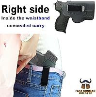 Vista 3 de Funda de cuero IWB para Ruger SR22 – Se adapta a Ruger SR22 con o sin láser LaserMax Mini para transporte oculto