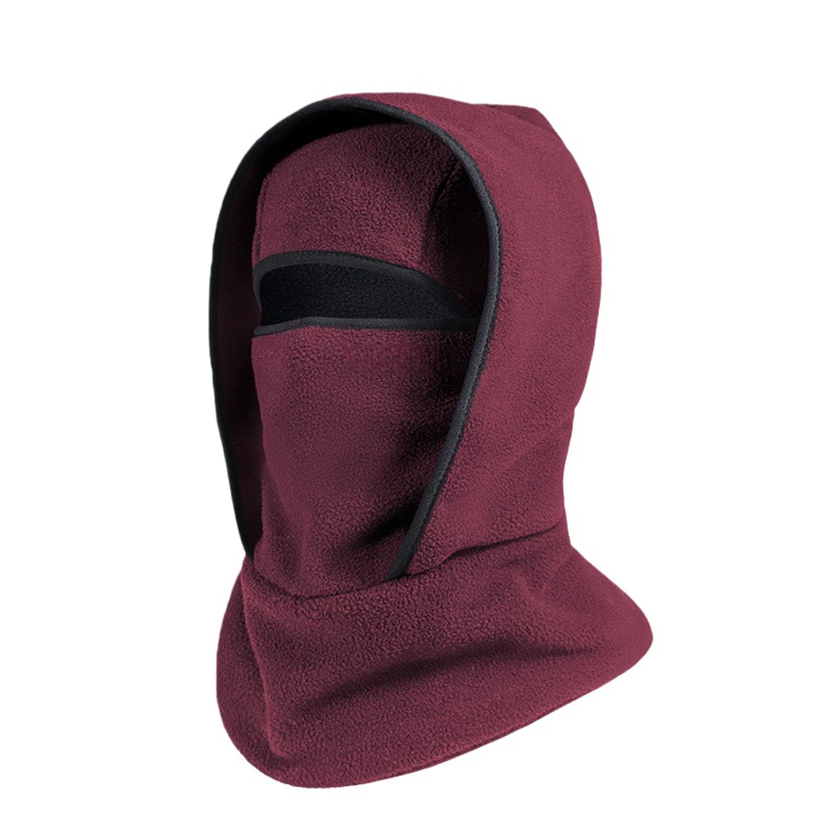 3-in-1 Thermal Ski Mask & Neck Warmer – Windproof Winter Hat for Cycling & Outdoor Sports (Burgundy)