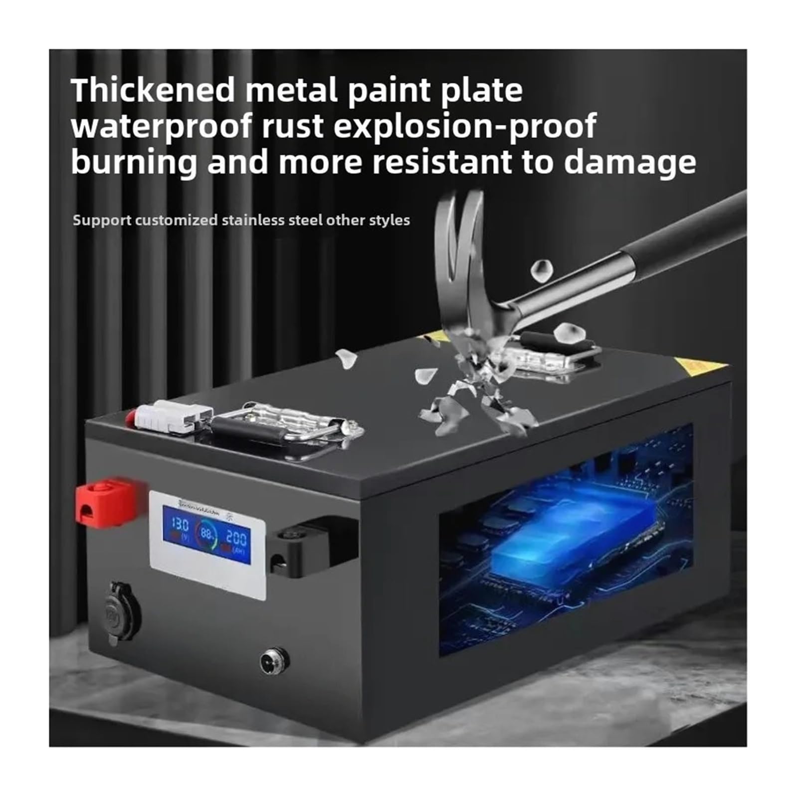 Batteria LiFePO4 Da 72 V 50-300 Ah, Batteria Al Litio Ferro Fosfato Da 72 V | Pacco batteria LiFePO4 ad alta capacità da 72 V, LiFePO4 a ciclo profondo da 72 V(100Ah with 100A BMS)