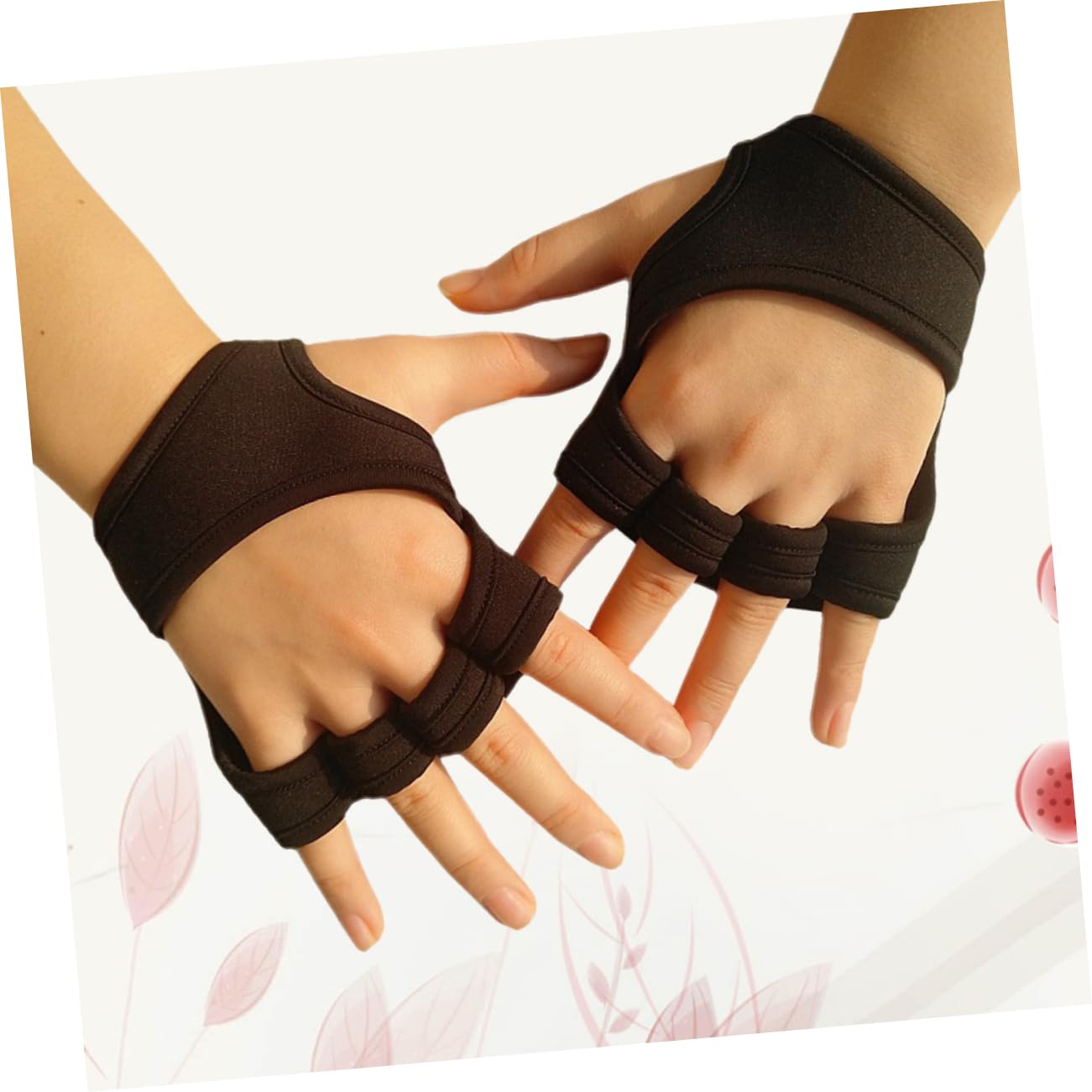 3 pezzi imbottiti con mezzi guanti Wirst Strp Guanti da esercizio con fascia nerneri Guanti con protezione per il palmo Guanti da allenamento Cintura da uomo Fascia da polso antiscivolo Uomo