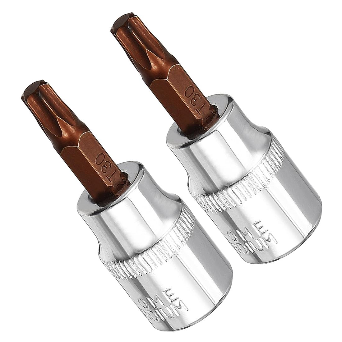 TA-VIGOR 2Pcs Torx Bit Socket, 3/8" Drive x T30 CR-V Key Socket, Premium S2 Steel Bits