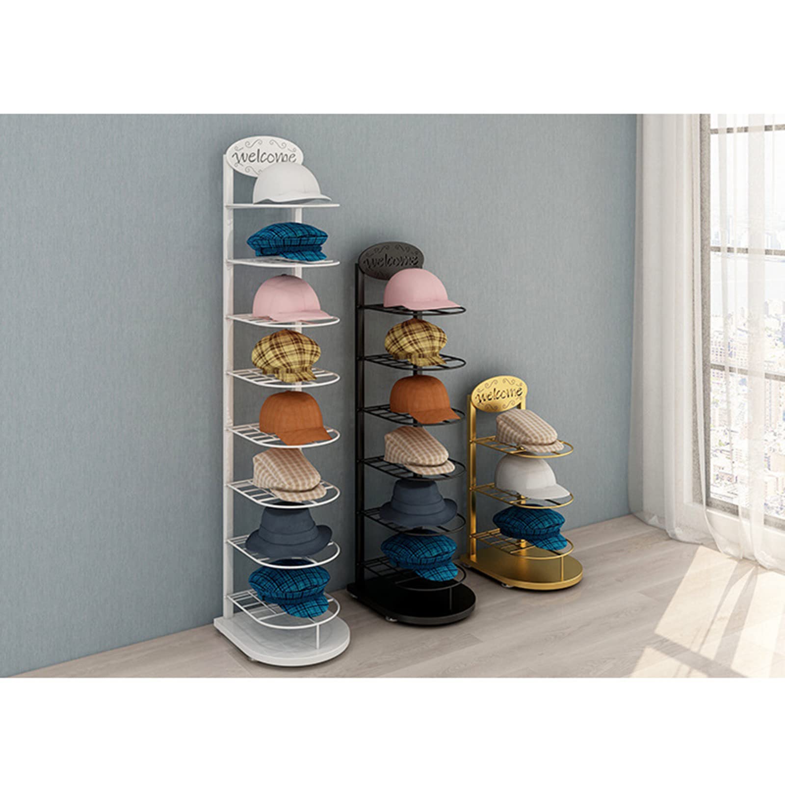 Organizador de Sombreros para exhibición de Sombreros Colgantes para Almacenamiento de Sombreros: el Mejor Soporte para Gorras de béisbol,Organizador Comercial de Sombreros Grandes para Tien