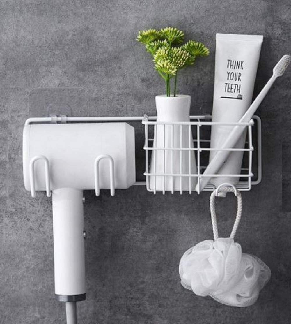 SMARTAKE 2Pack Shower Caddy, Combined Bathroom Shelf with Soap Dish and Hooks for Hanging Razor