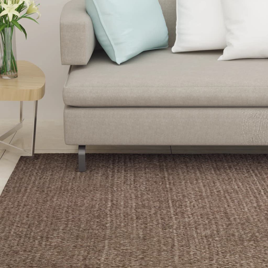 Alfombra para hogar y jardín, decoración, sisal, 80 x 250 cm, color marrón