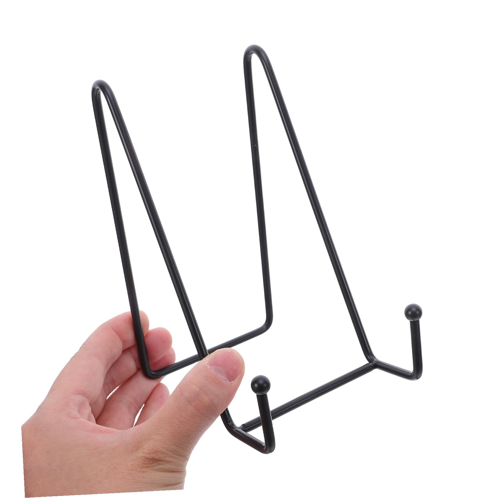 6 Piezas Soportes de Metal para Exhibición Caballetes Negros Resistentes para Platos Marcos y Decoración de Mesa Soportes Artísticos para Fotos y Objetos Ornamentales