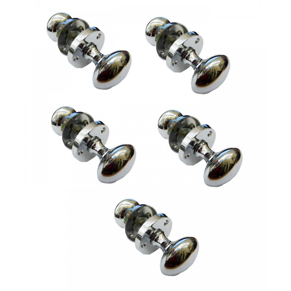 Securit 5-10 x Pairs of Internal Round Mortice Door Knob Handles (Multi Pack) Pack of 6