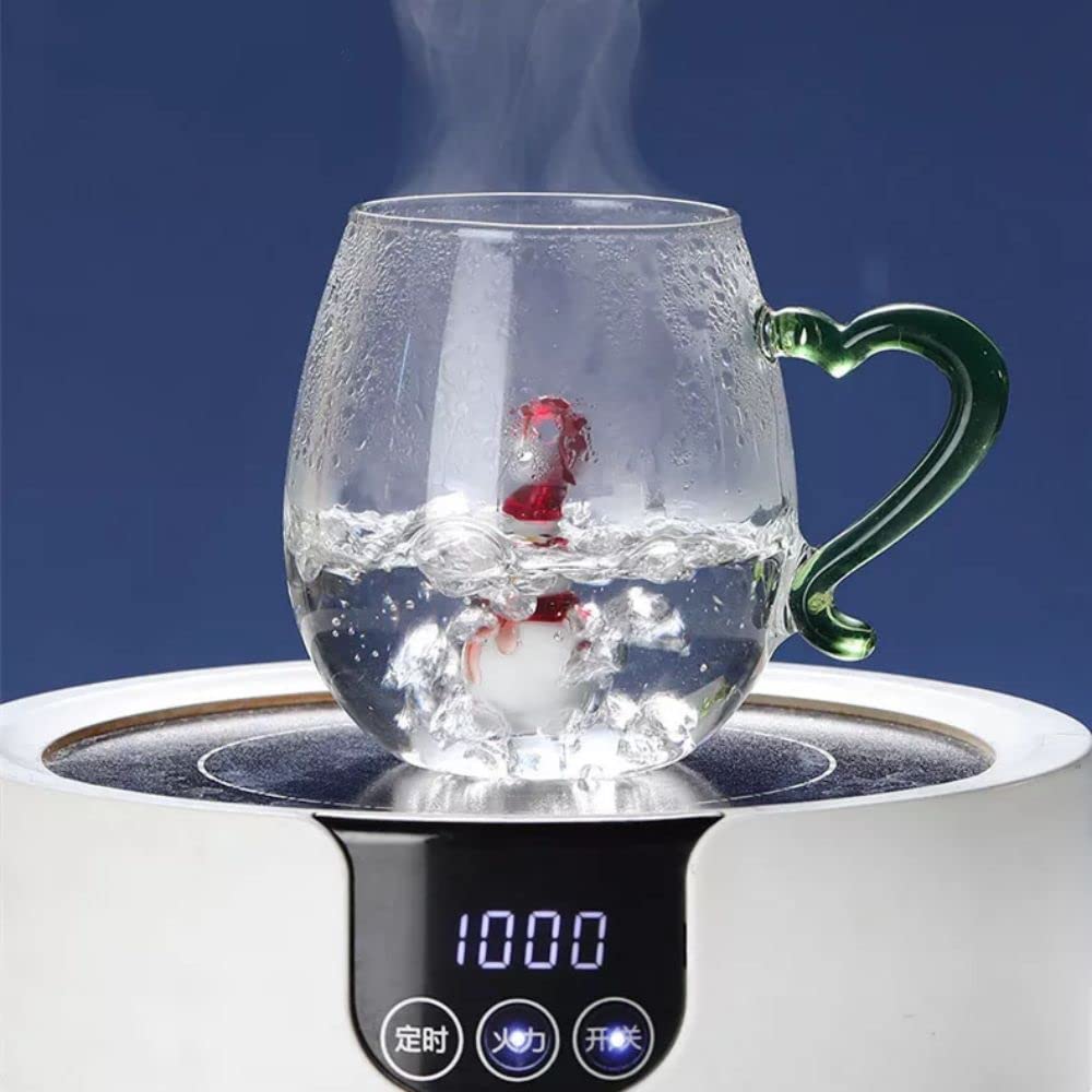Christmas Glass Mug for Hot Drinks with Handles,Christmas Tree Cup 300 ML,Xmas Gift,Coffee Mugs, Tea Cups - Image 6