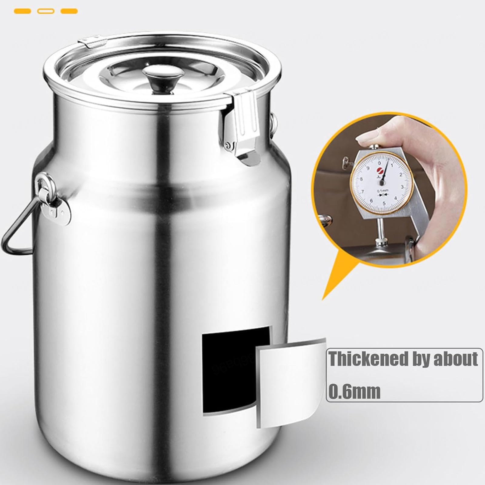 Lechera Acero Inoxidable 3/5/10/15 Litros 304 jarra de transporte de acero inoxidable Cubo para Vino/Recipiente para lácteos/bidón de Leche/Jarra con Tapa Sell,A-15L