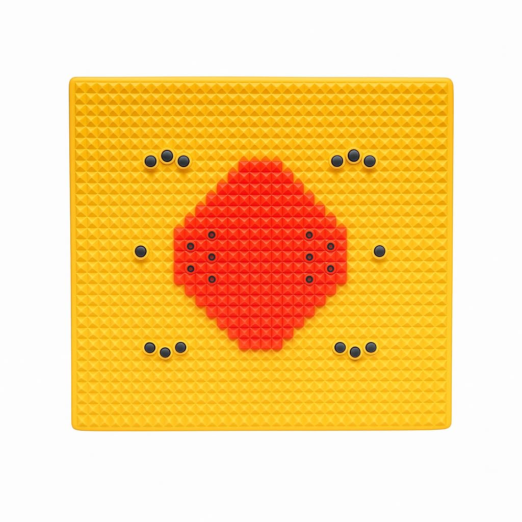 Acupression Acupressure Super Power Mat with Magnets & Pyramids for Pain Relief & Reflexology Use