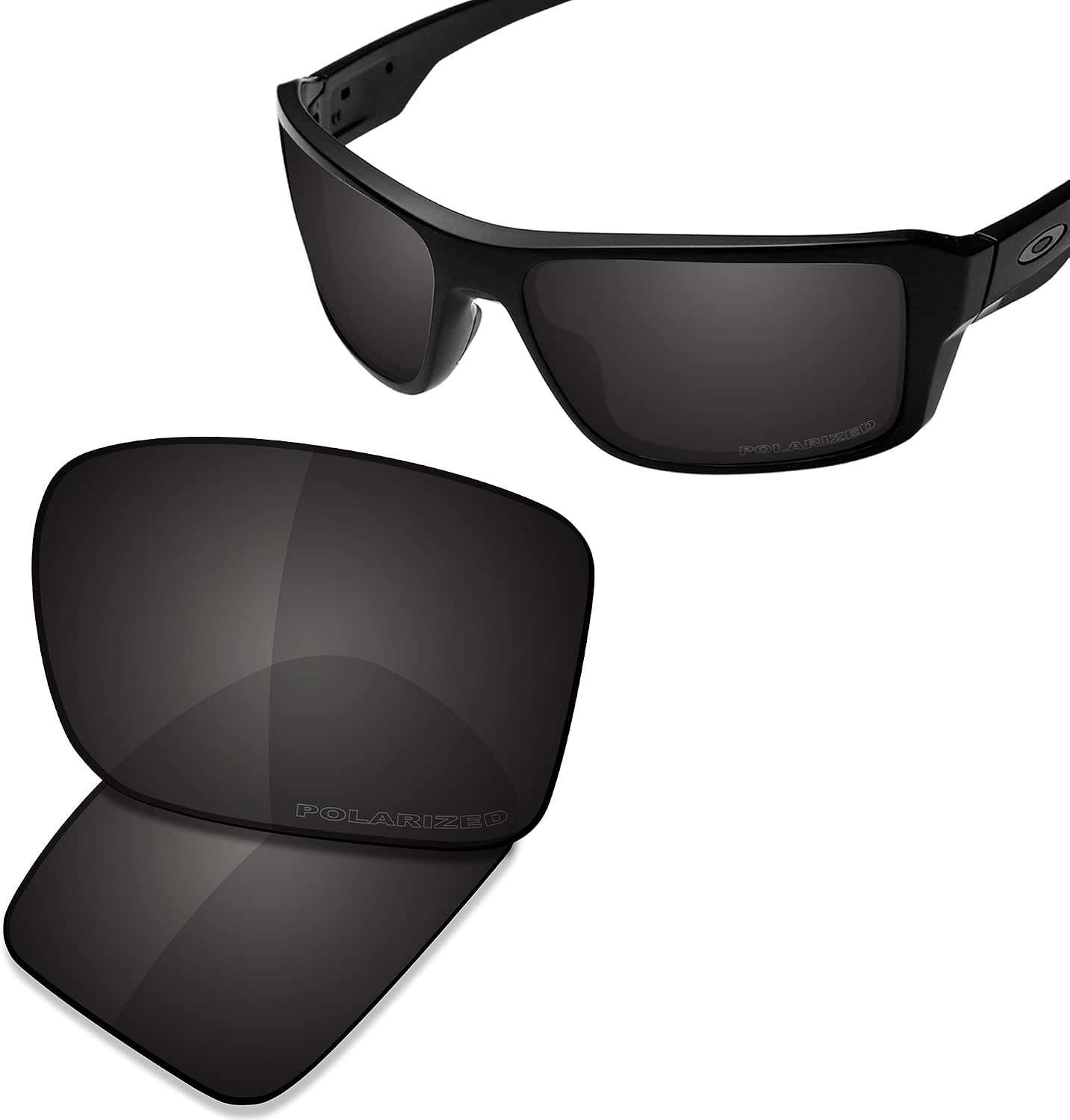 SAUCER Premium Replacement Lenses & Nosepads for Oakley Double Edge OO9380-66mm Sunglasses