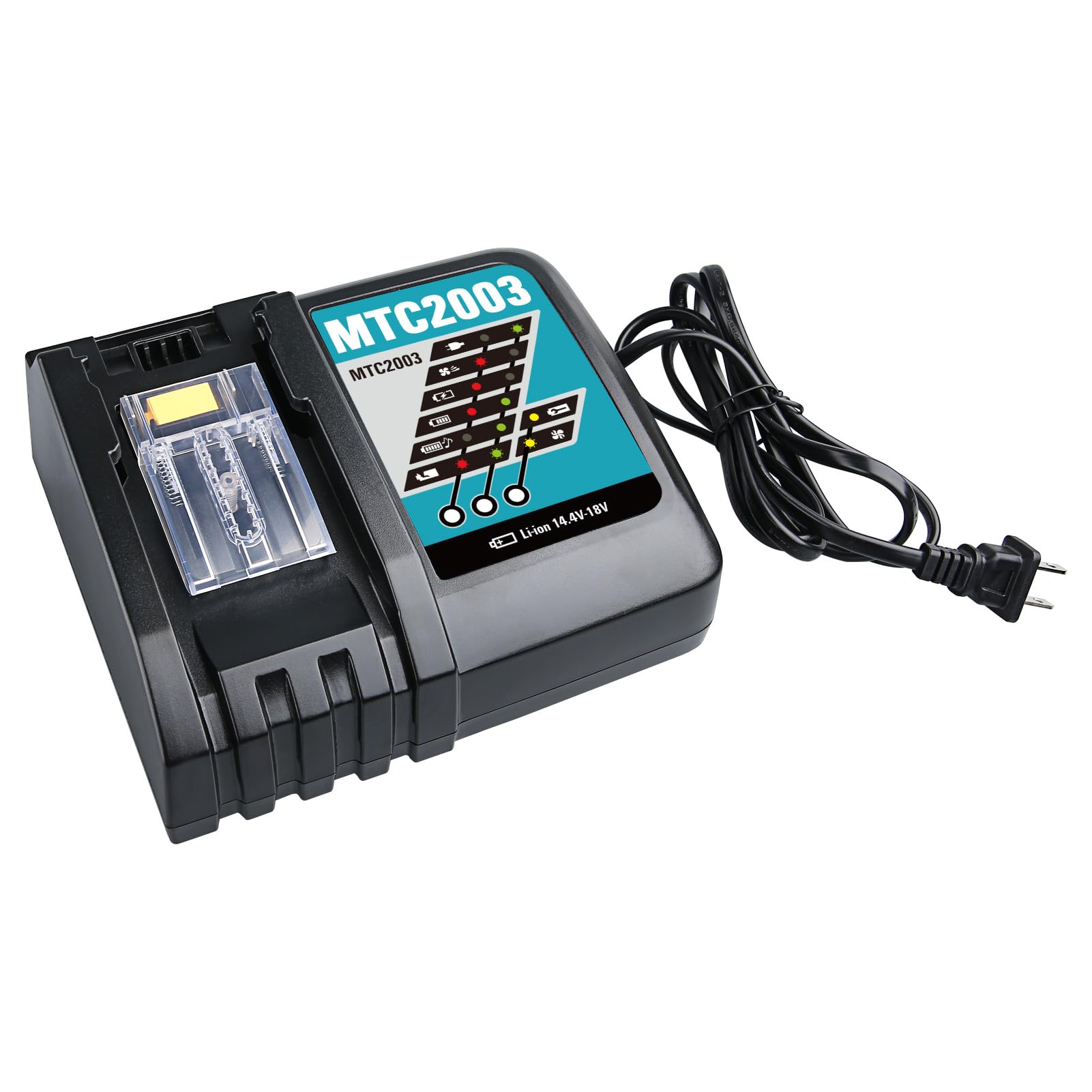 Replacement for Makita Charger DC18RC, 14.4V–18V Li-ion 3A Fast Charging