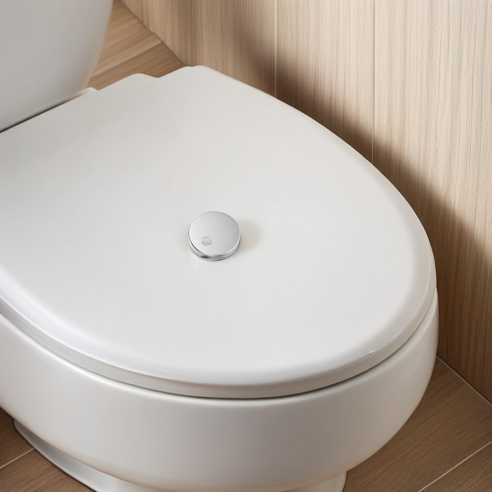 VILLCASE 8 Stück Wc Scharniere Abdeckungen aus Edelstahl 55mm Dekorative Befestigungen für Wc Sitze Universell Passend Einfache Montage Hygienisch und Pflegeleicht