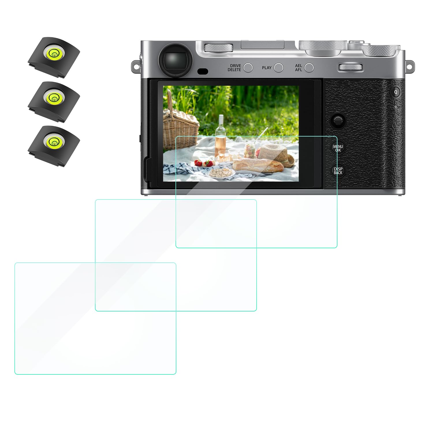 K&amp;F CONCEPT 3 pcs Screen Protector Compatible with Fujifilm XE5 XM5 Camera