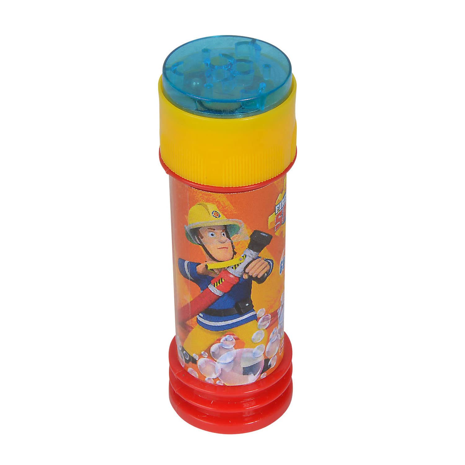 Simba109252405 Fireman Sam Soap Bubbles Bottle, 3 Assorted Designs, Only One Item Delivered, 60 ml Lye, Puzzle Game in Lid, from 3 Years