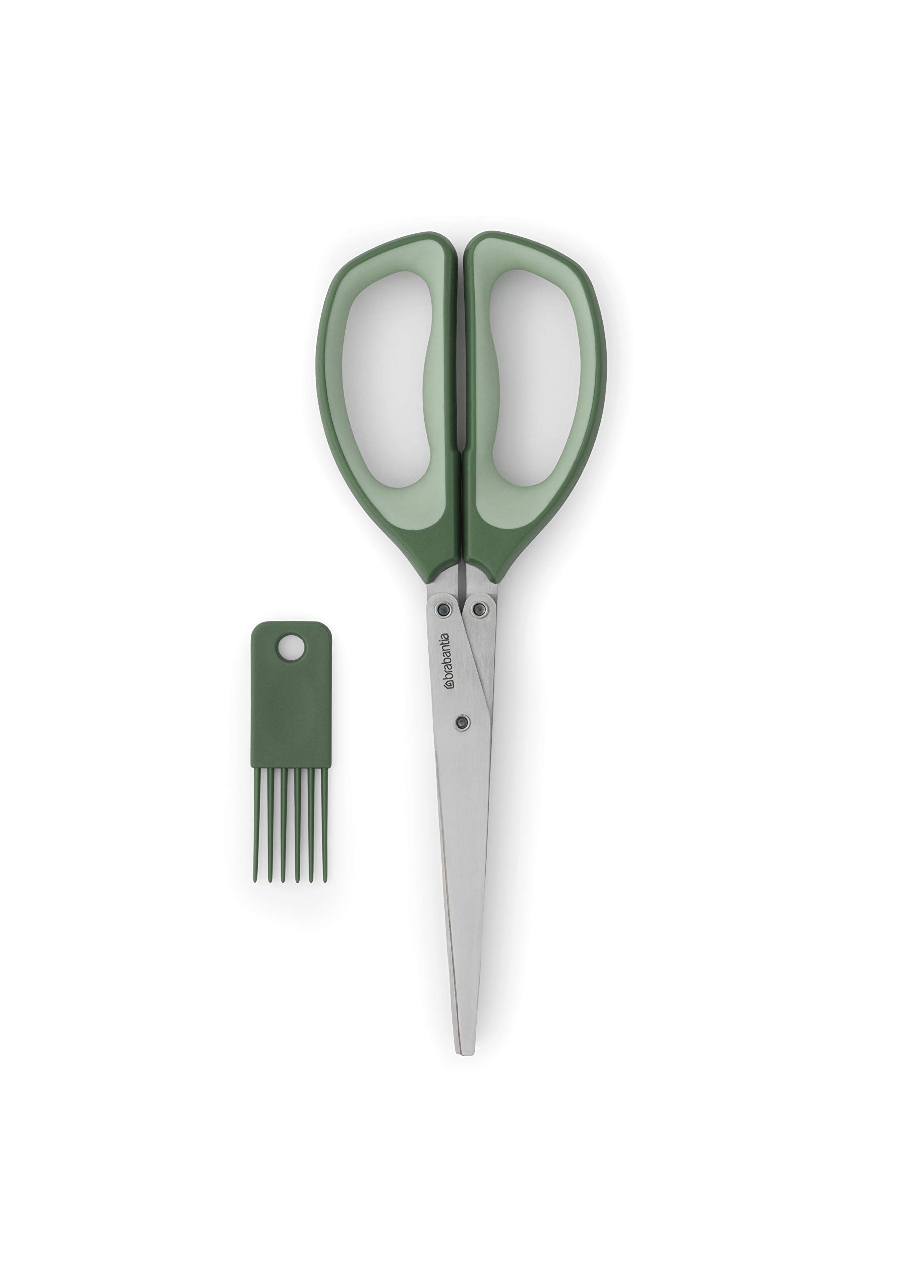 Brabantia 121685 Tasty+ Herb Scissors Plus Cleaning Tool, Fir Green