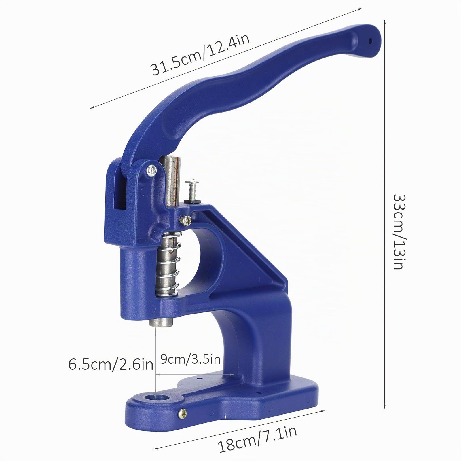 【Venta del día de la madre】Herramienta de artesanía en cuero, 7.1X13In, práctica y conveniente máquina de presión manual, botones de remache Botones de cinco garras para botones a presión para bo