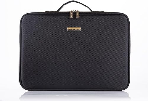 Miniatura 4 de Estuche portátil profesional para organizar maquillaje, de goma EVA, de ROWNYEON, M, Negro