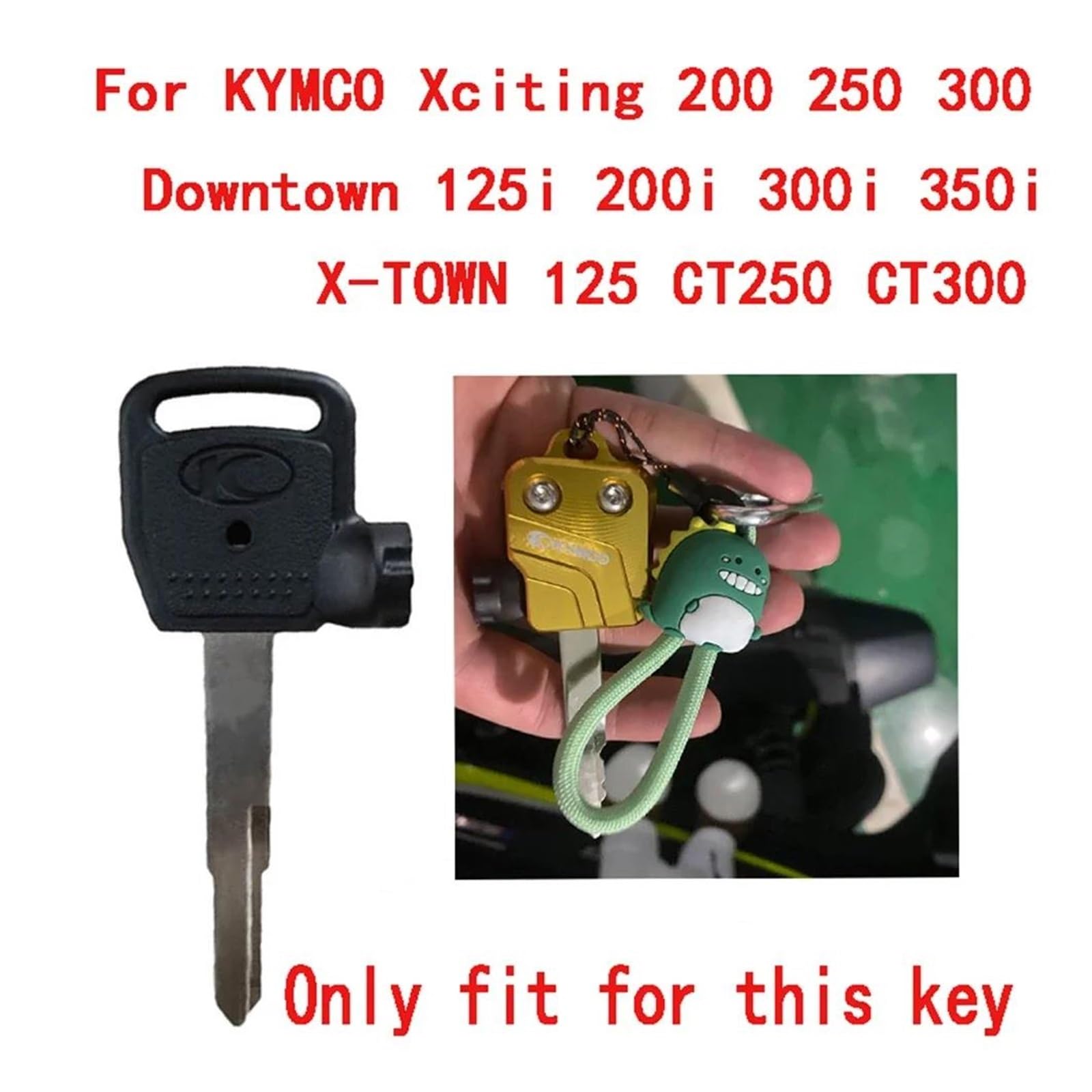 Per Kymco Xciting 300 Downtown 125I 200I 300I 350I Xtown 125 Copritasto Portachiavi Guscio Per Chiave(Red3)