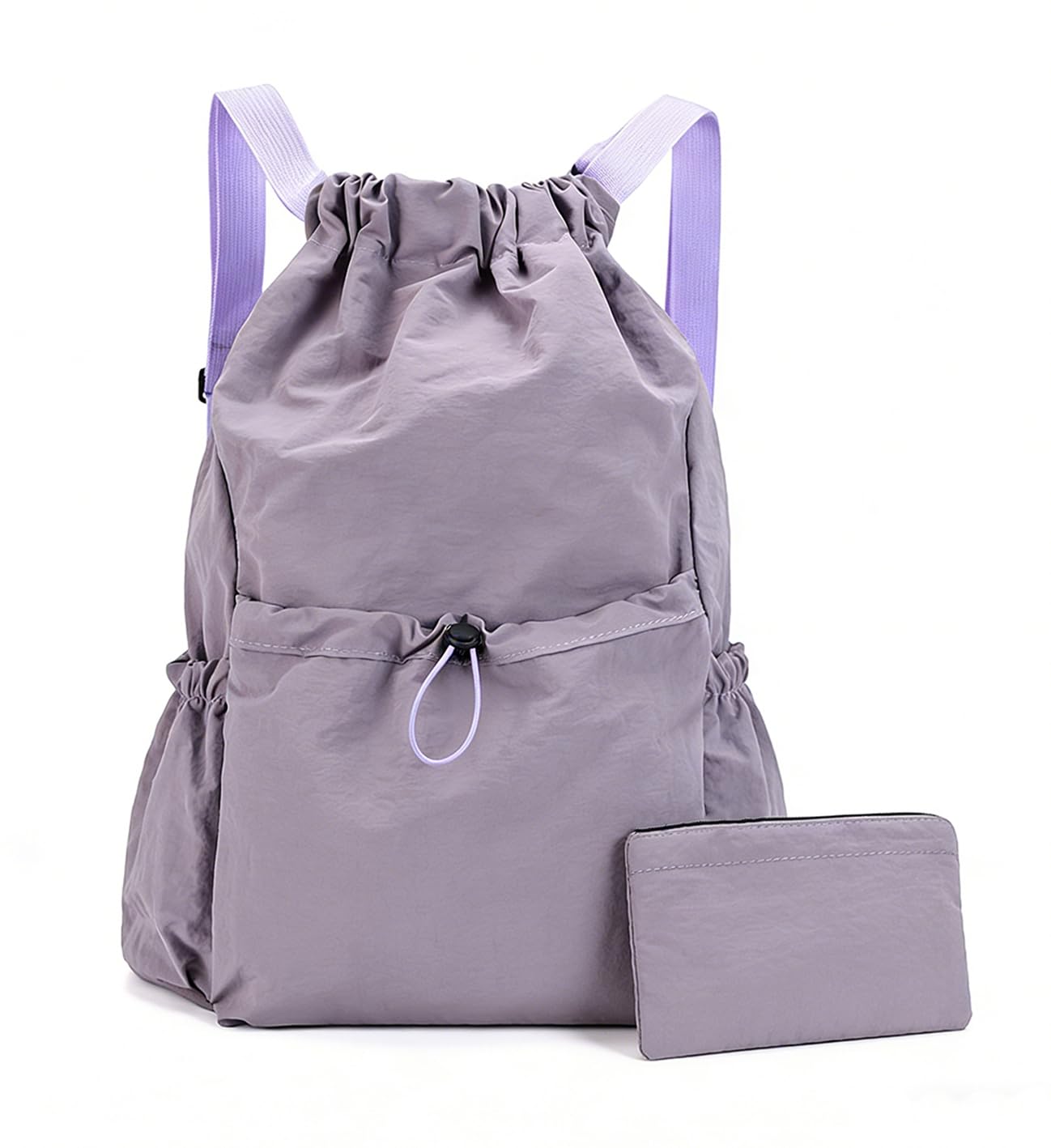 Mochila plegable con cordón de 20 L, saco ligero para viajes, compras y gimnasio (resistente al agua) — view 2