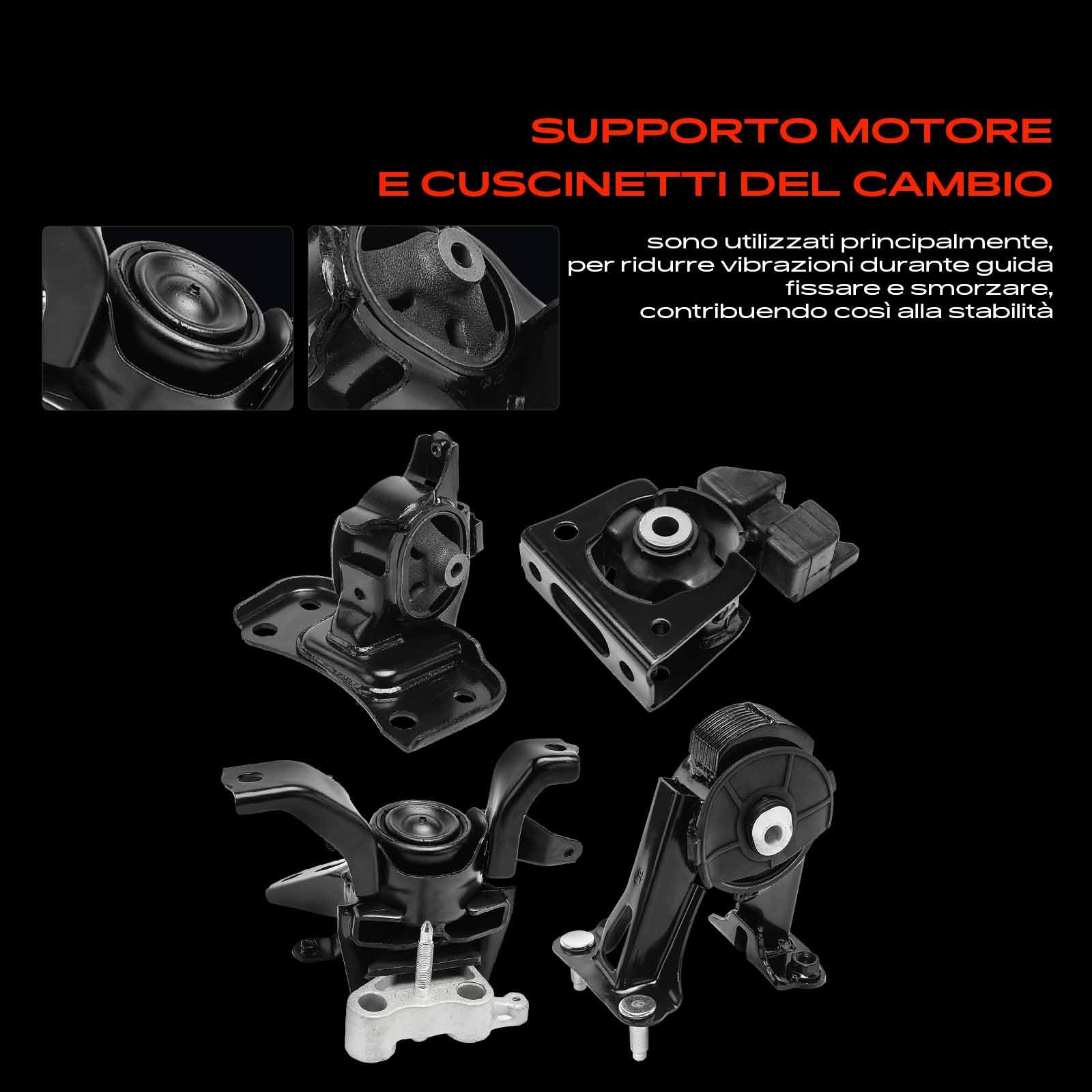 Frankberg 2 supporti motore + 1 supporto cambio + 1 supporto di supporto | 1236137090; Compatibile con: Prius Plus W4, Prius W3