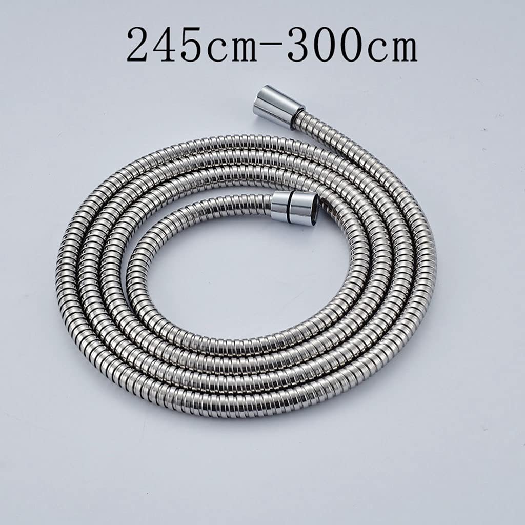 Chrom-Edelstahl-Flexibler Duschschlauch, Weiches Duschrohr, Badezimmer-Wasserleitung, Gemeinsame Sanitärschläuche, 1 Stück | 300cm shower hose