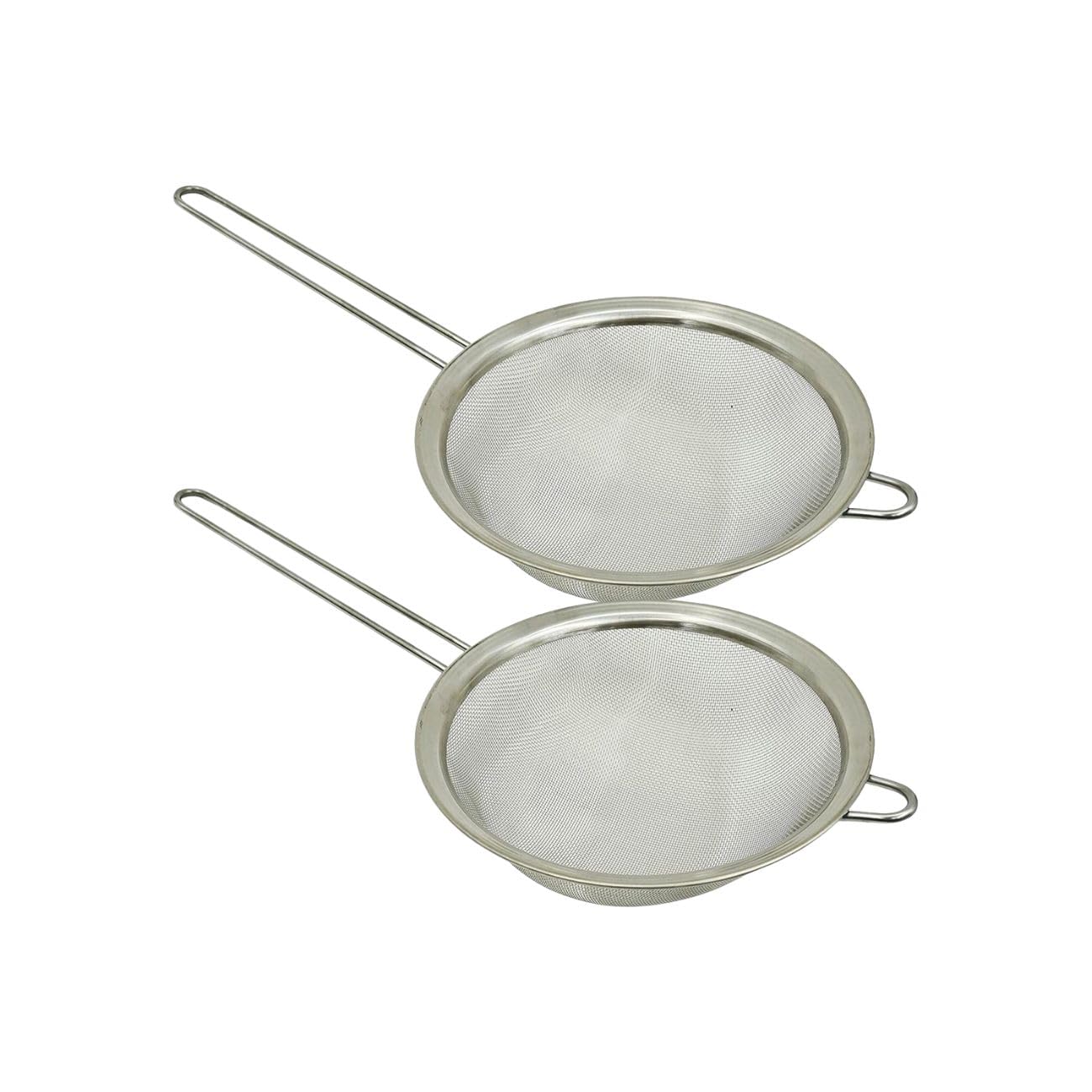 Fackelmann 9342450 Lot de 2 Passoires tamis en inox, passoire, tamis pour coulis, tamis, passoire grillagée, Acier inoxydable, Argent, 19 x 40 cm