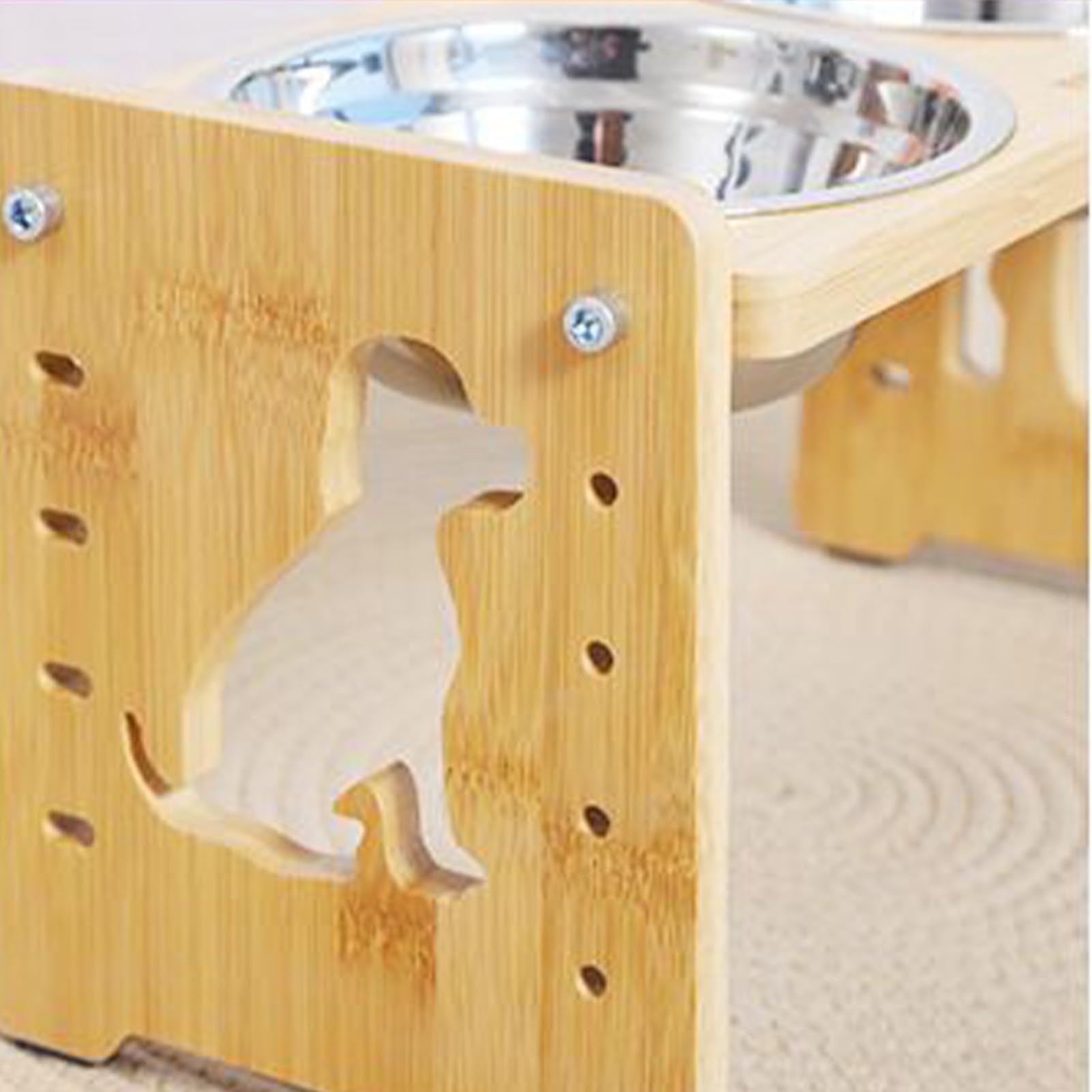 Elevated Dog Bowls, Adjustable Tilted Elevated Dog Food Bowl, Reusable Detachable Feeding Station, Ideal para Small, Medium, Large Puppies, Kittens, Cats, 12,99 x 7,68 x 6,38 pulgadas