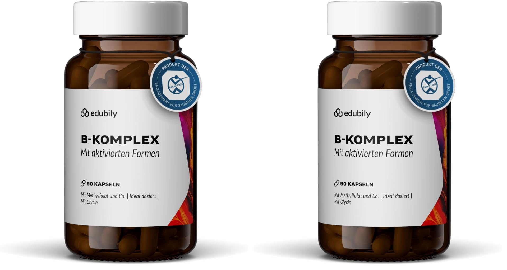 edubily® Vitamin B Komplex, 90 Kapseln (Packung mit 2)