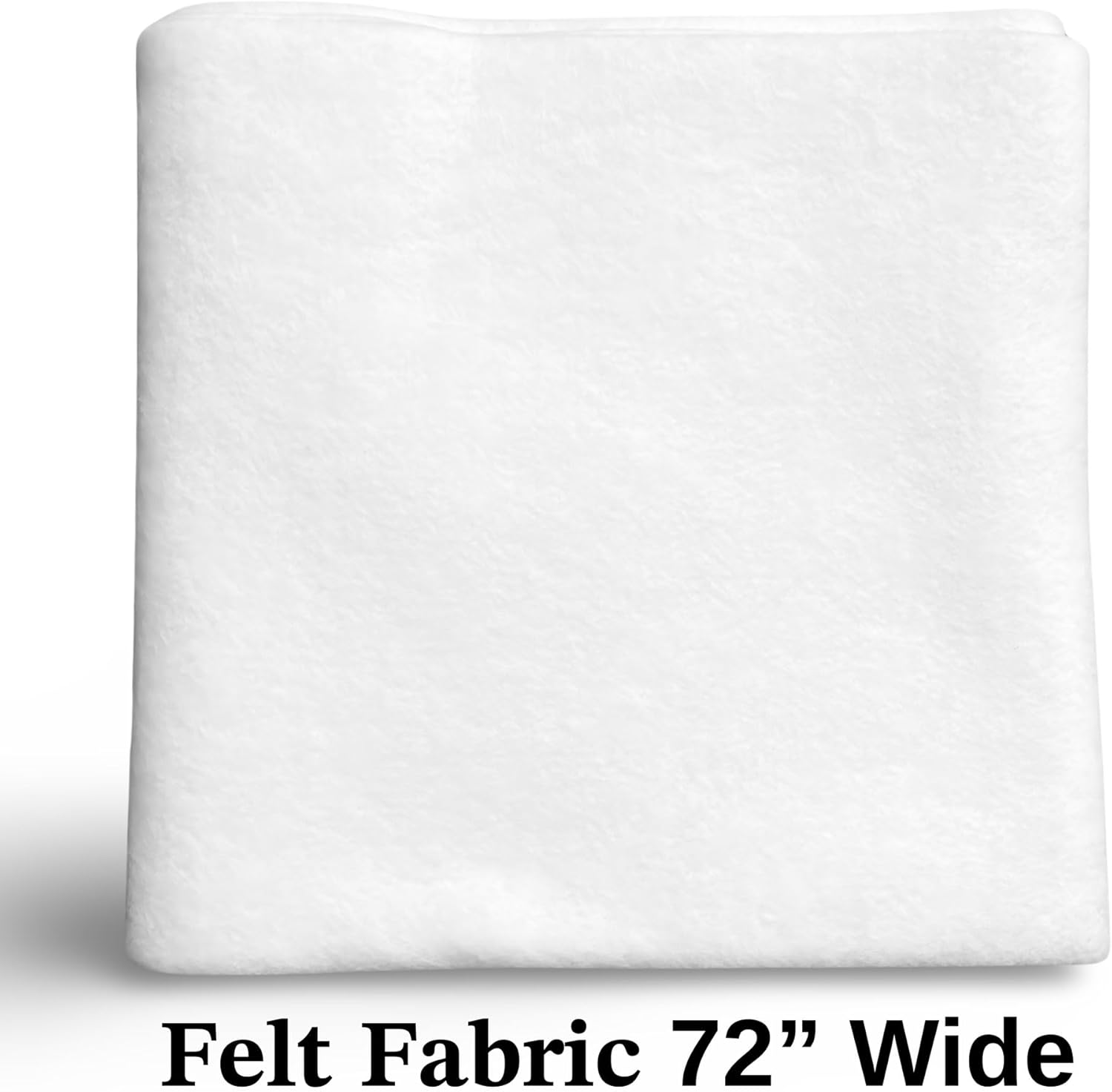 White Felt Fabric | 6 Ft X 72" Wide Fabric | 1.6mm Thick | Acrylic Felt by The Yard | Soft Felt Roll for Sewing Craftwork DIY Patchwork Padding Arts & Crafts | Non-Woven Craft Felt