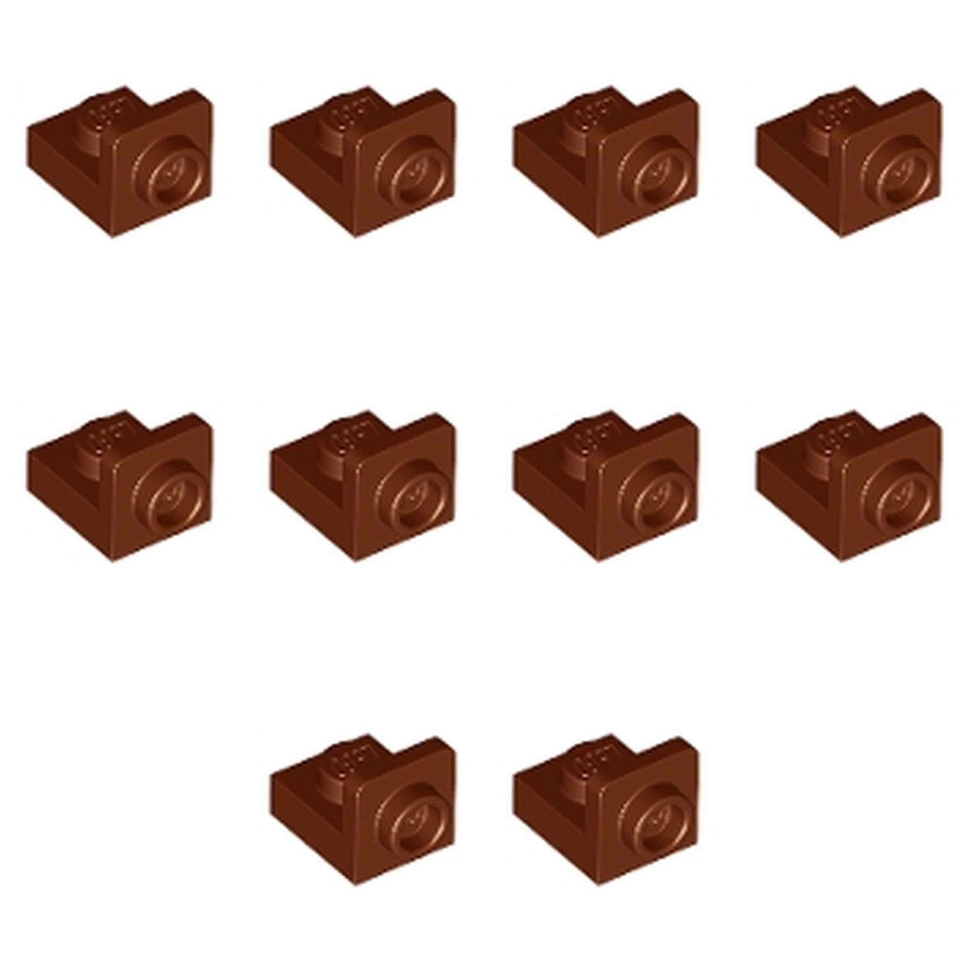 LEGO Bracket 1 x 1-1 x 1 Inverted 36840, Building Brick Component (Reddish Brown, 10, count) โ image 1