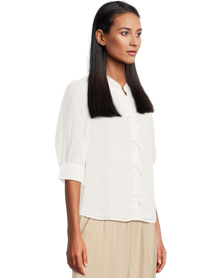 CeCe Elbow Sleeve Bow Placket Blouse - #2 of 5