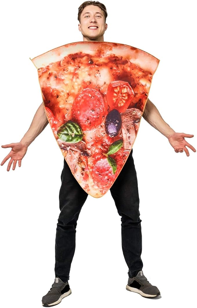 DSplay Unisex Adult Pizza Food Costume Onesize