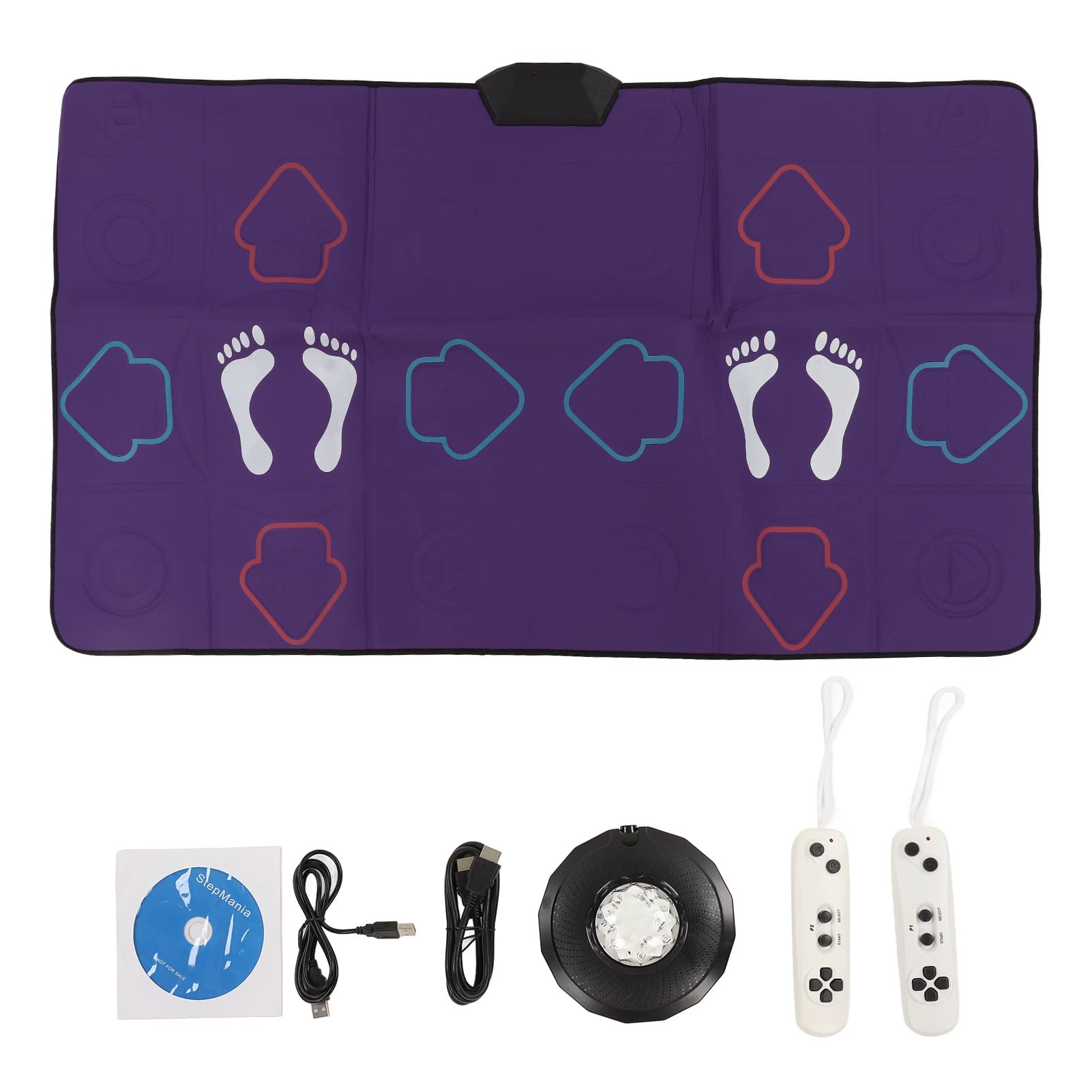 Fabater Giochi di Tappetino da Ballo per la TV, Tappetini da Ballo Elettronico Musicali Wireless con Videocamera HD, Pad da Doppio Utente, Step Pad da Danza Antiscivolo, Tappetino