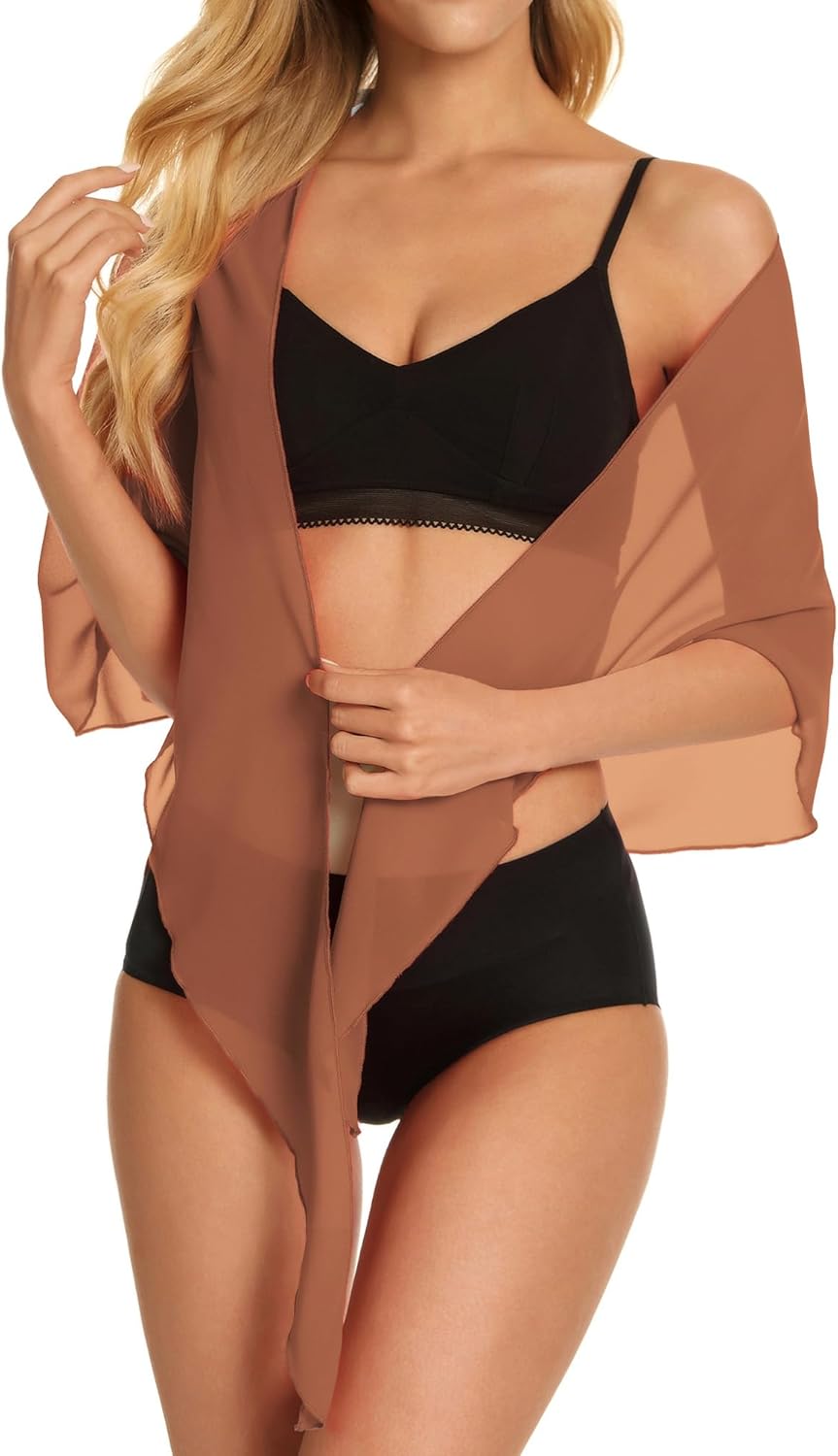 Swimsuit Coverups for Women Sarong Beach Bikini Wrap Sheer Short Skirt Chiffon Scarf for Swimwear - Image 4