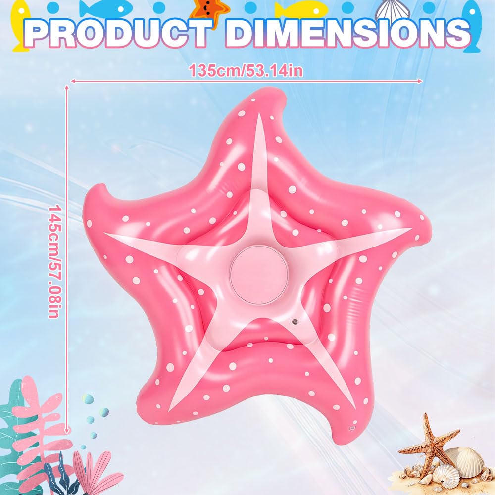 Flotadores Piscina Estrella, 150cm Hinchable Piscina, Colchoneta Piscina Adultos para Fiestas Acuáticas, Verano, Lago, Playa, Flotador de Agua