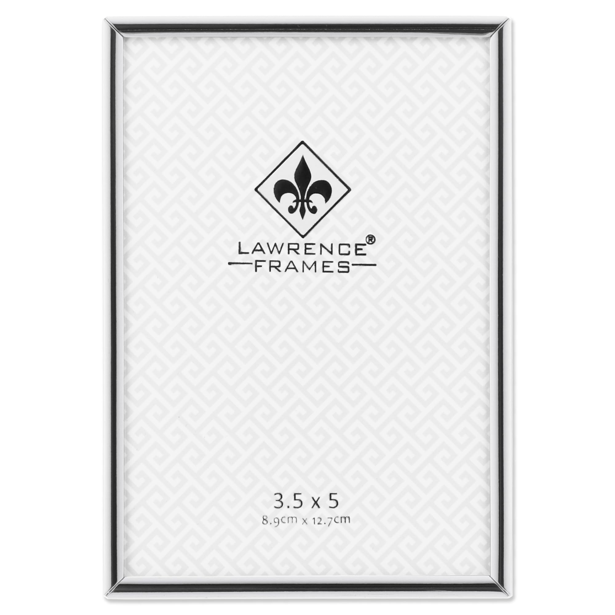 Lawrence Frames Simply Metal Picture Frame, Silver, 3.5x5