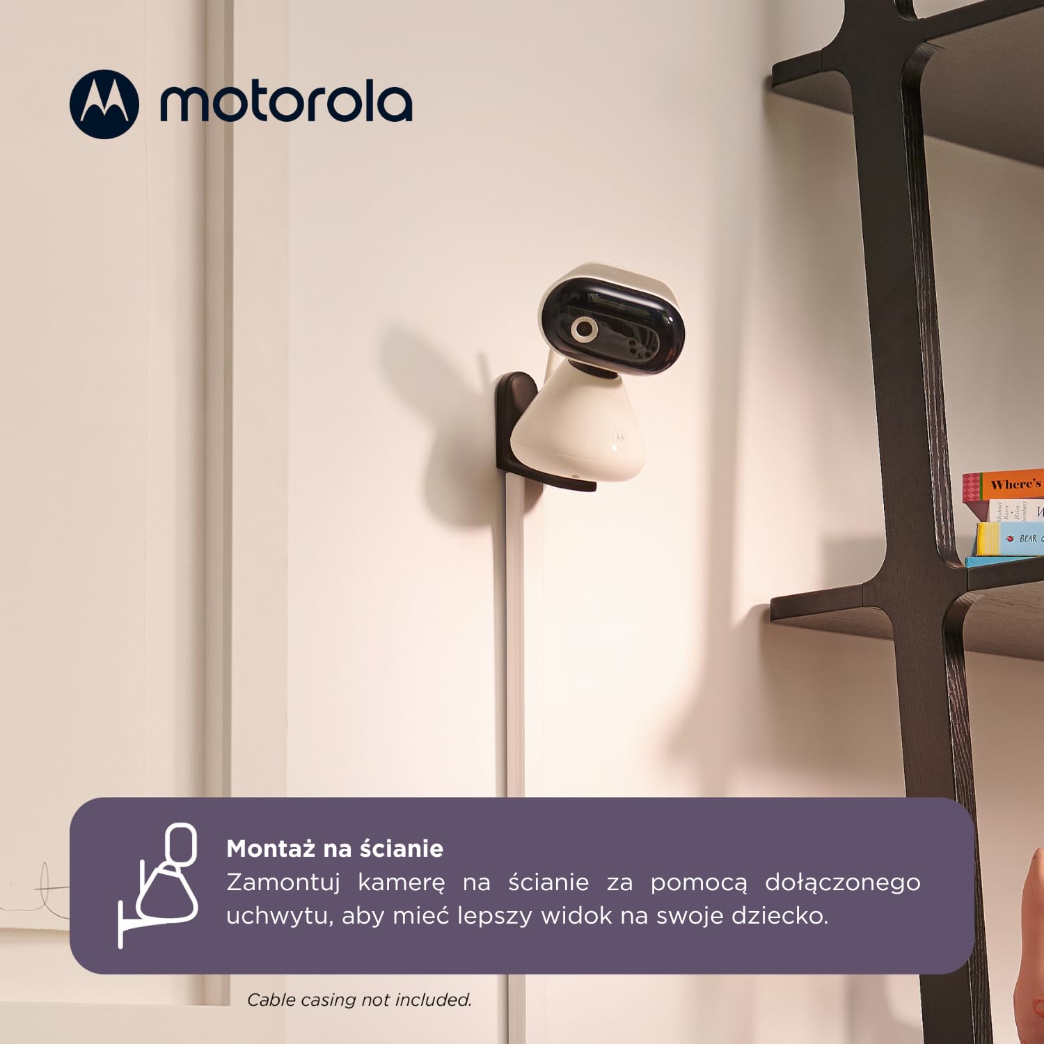 Motorola Nursery PIP1000C Monitor dziecięcy HD Wi-Fi, całodobowy monitoring, strumieniowanie cyfrowe, kamera z bezpiecznym połączeniem prywatnym