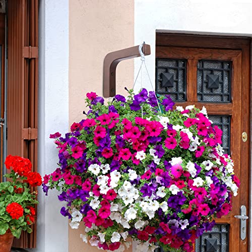 Oradrem 2 Pack Wooden Wall Hooks For Hanging Plants,Lanterns,Flower Bracket,Wind Chimes,Bird Feeders,Macrame Plant Hangers,5.9 Inch Wooden Plant Hangers For Indoor Outdoor, Walnut Color #TOP5