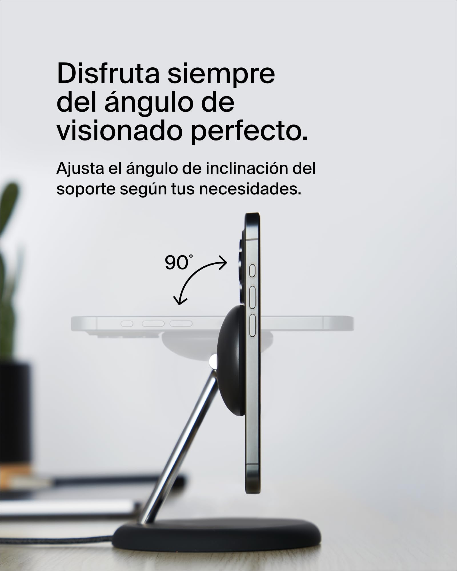 Belkin Soporte de Carga Inalámbrica 3 en 1 con MagSafe, Cargador Magnético Qi2, 15W, Carga Rápida para iPhone 17, Air, Pixelsnap, AirPods, Apple Watch y otros (fuente de alimentación incluida) - Negro