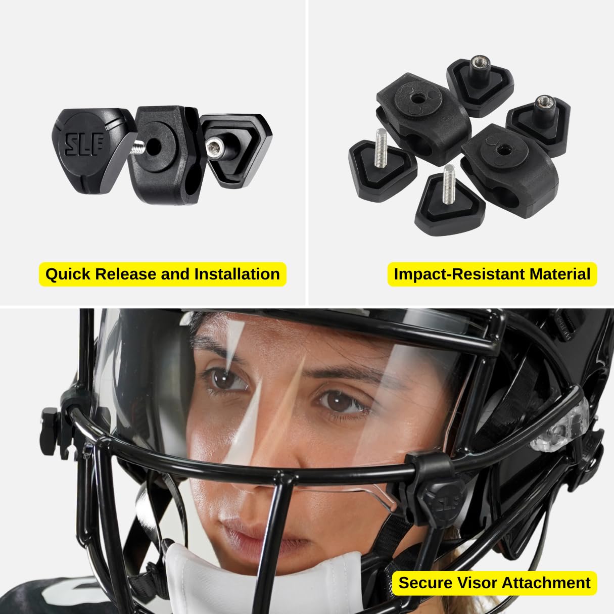 ag ii football helmet stabilizer clips Amazon.com : SLEEFS Football Helmet Visor Quick Clips [1 Pair of Clips + 1  Pair of Screws] - Black - Universal Fit, Quick-Release Clips
