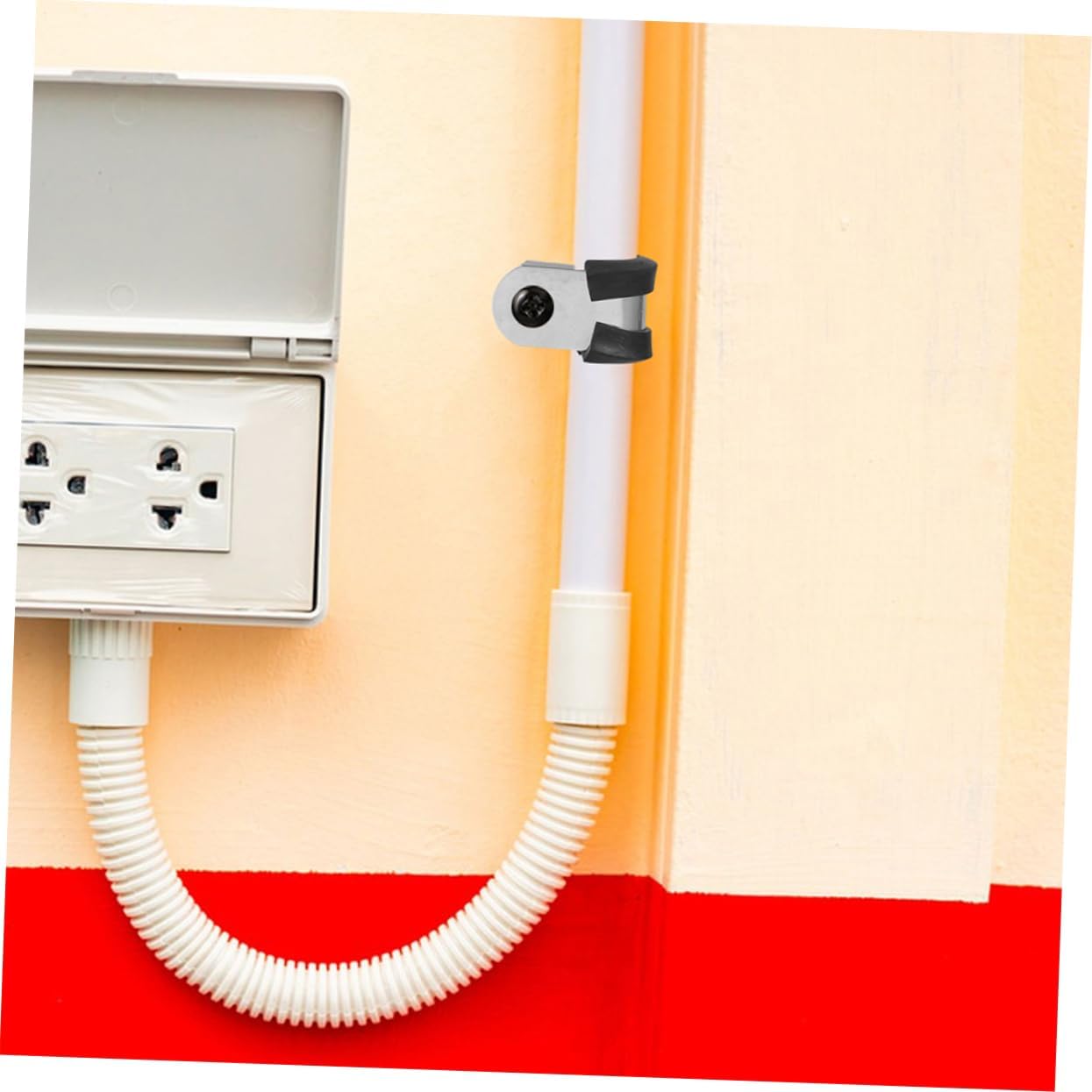 jojofuny 100pcs Stainless Steel Clamps R-shaped Insulated Clips for Secure Wire Fastening Tube Strap for Home Office and Industrial Use