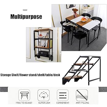 ダイニングテーブル 折りたたみ式 ドロップリーフダイニングテーブル 収納付き 黒 Amazon｜伸長式ダイニングテーブル 移動可能で伸縮可能な