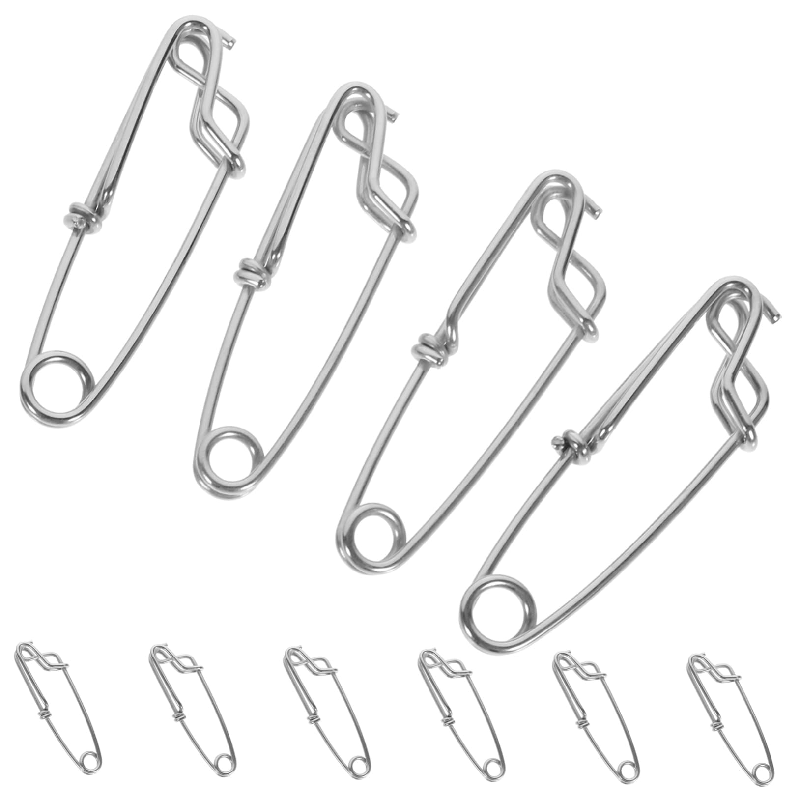 ibasenice 4 Ensembles Épingle À Paupières Connecteur Rapide Fishing Hameçon Peches Poisson Accessoires De Pêche pour Hommes Clips De Pêche Acier Inoxydable Silver 10 Pièces * 4