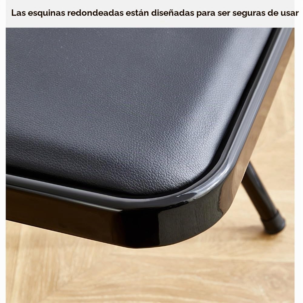 Silla de Yoga Plegable de Asistencia para Casa y Gimnasio, Sin Respaldo (Black)