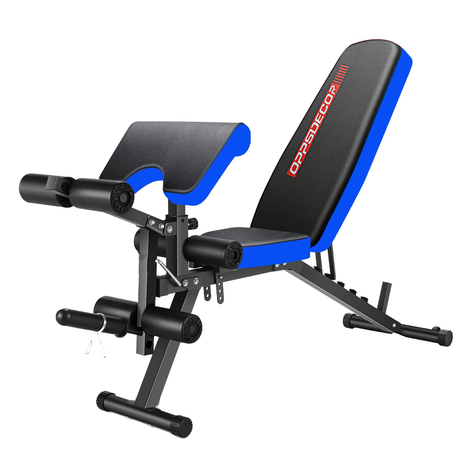 OPPSDECOR Weight Bench Set with Leg Extension & Curl Professional Bench Press Heavy-Duty Decline/Flat/Incline Sit Up Bench for Full Body Exercise Fitness Workout Benches for Home Gym