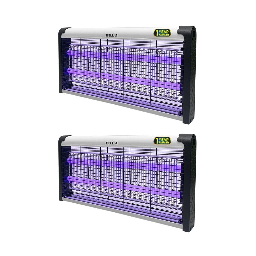 iBELL M23IK Insect Killer Machine Pack of 2 | 6 W LED Fly Catcher & Mosquito Trap for Home, Office & Restaurant | Chemical-Free Electric Insect Catcher (Silver)