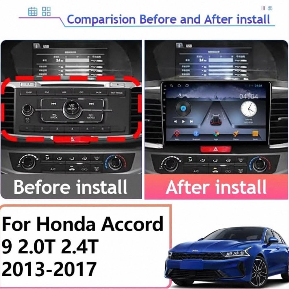 Odtwarzacz Multimedialny 2-Din dla Dodge Journey Fiat Leap Freemont 2011-2020 Bezprzewodowe Carplay I Android Auto, Pojemnościowy Ekran Dotykowy, Nawigacja Gps Radio Fm Z, 8 Rdzeń 6G+128G
